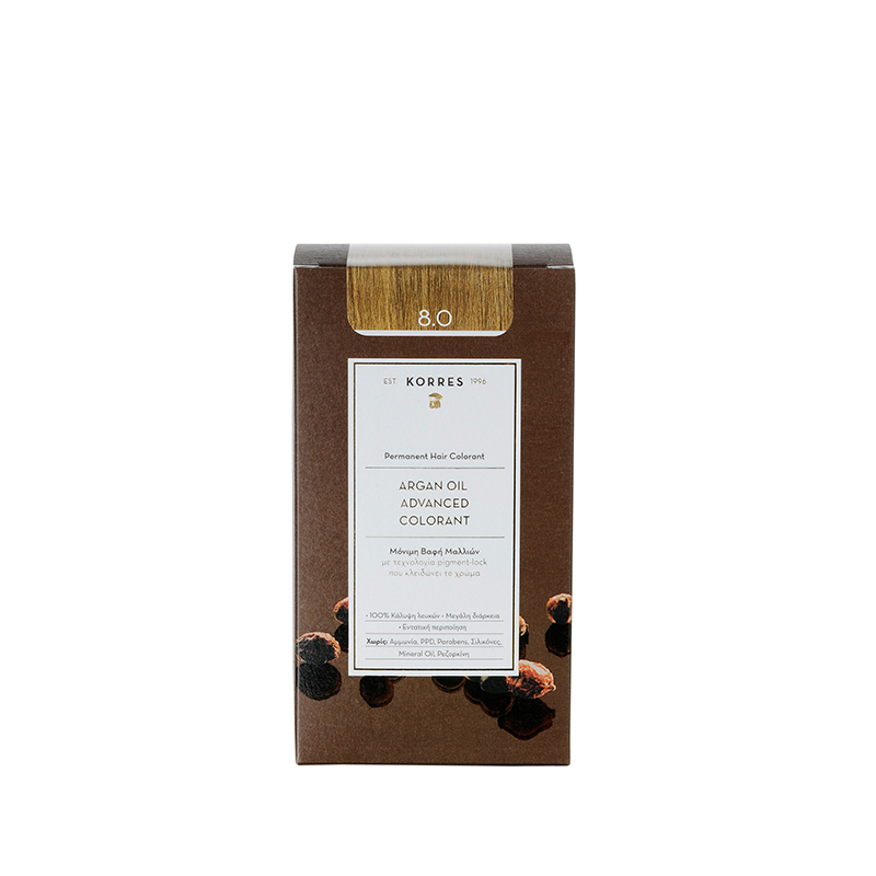 Korres Argan Oil Advanced Colorant 8.0 Ξανθό Ανοιχτό