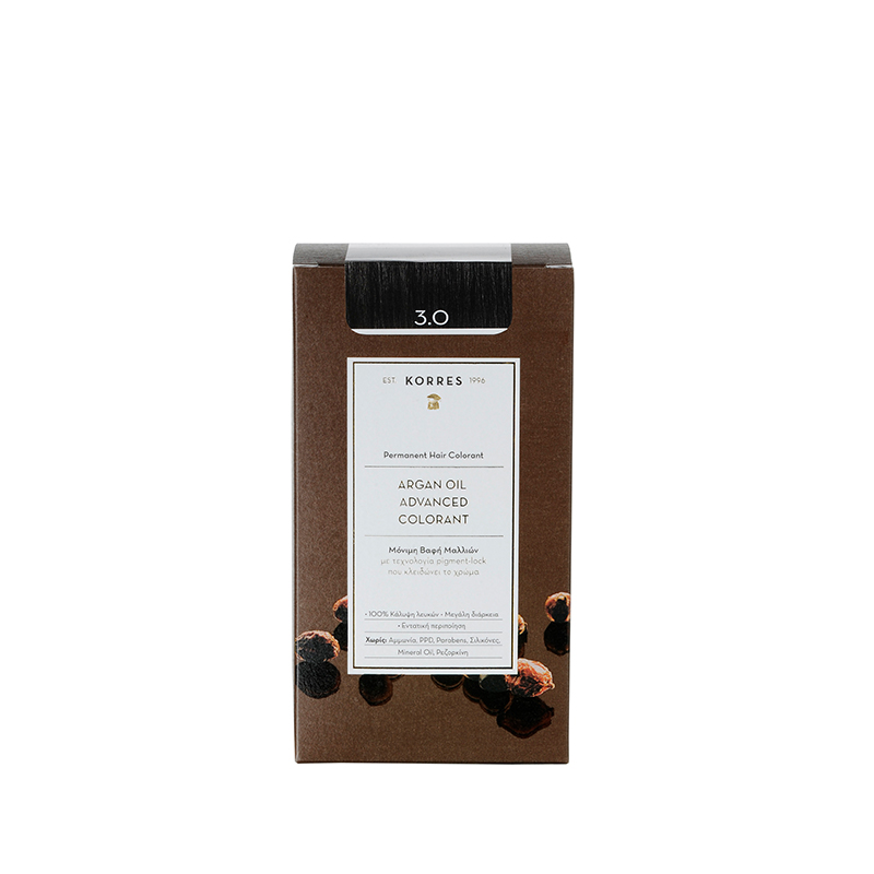 Korres Argan Oil Advanced Colorant  3.0 Καστανό Σκούρο
