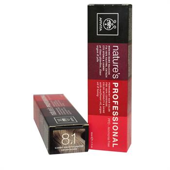 Apivita Nature's Hair Color Professional Μόνιμη Βαφή Μαλλιών 8.1 Ξανθό Ανοιχτό Σαντρέ