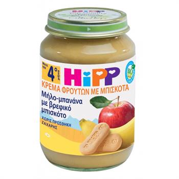 HiPP Φρουτόκρεμα Μήλο Μπανάνα Μπισκότο 190gr