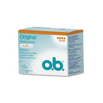 O.B. Original Curved Grooves Super Ταμπόν 8Τμχ