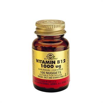 Solgar Vitamin B12 1000mg 100 Υπογλώσσια Δισκία