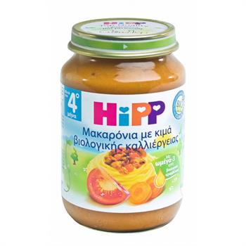 HiPP Βρεφικό Γεύμα Μακαρόνια με Κιμά Βιολογικής Καλλιέργειας 190gr