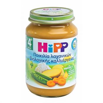 HiPP Βρεφικό Γεύμα Ποικιλία Λαχανικών Βιολογικής Καλλιέργειας 190gr