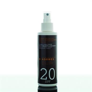 Korres Aντηλιακό Λάδι Σώματος με Καρυδιά & Καρύδα SPF20 150ml