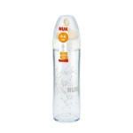 Nuk New Classic Γυάλινο Μπιμπερό με Θηλή Καουτσούκ 240ML