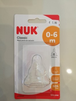 NUK Classic Θηλή σιλικόνης (0-6 μηνών) M1