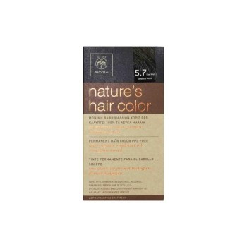 APIVITA NATURE'S HAIR COLOR No 5.7 ΚΑΣΤΑΝΟ ΑΝΟΙΧΤΟ ΜΠΕΖ