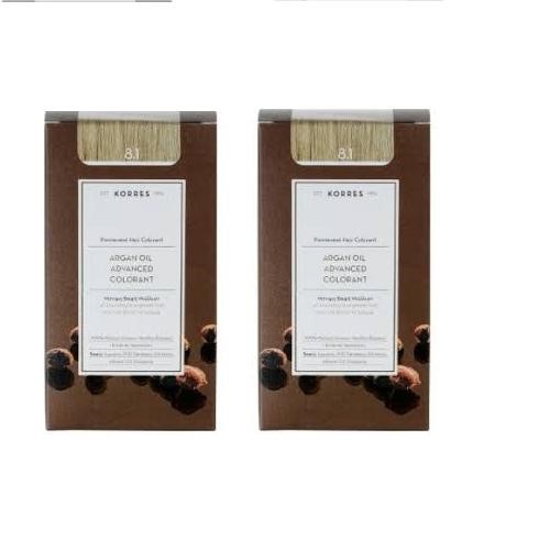 Korres Argan Oil Advanced Colorant x2 8.1 Ξανθό Ανοιχτό Σαντρέ