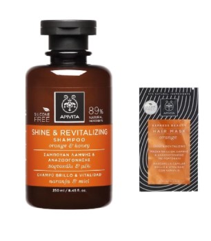 APIVITA SHAMPOO SHINE & REVITALIZING 250ML PROMO ΔΩΡΟ HAIR MASK
