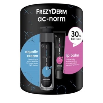 Frezyderm Promo Ac-Norm Aquatic Cream 50ml & Ac-Norm Lip Balm SPF 15 15ml
