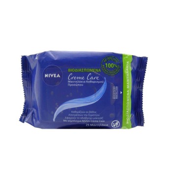 Nivea Μαντηλάκια Καθαρισμού Creme Care 25τμχ + 25 δώρο 