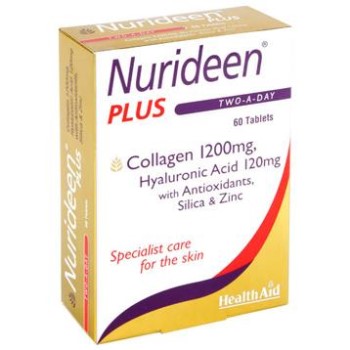 Health Aid Nurideen Plus Θαλάσσιο Κολλαγόνο με Υαλουρονικό Οξύ & Βιταμίνες για την Υγεία του Δέρματος, 60tabs