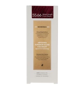 Korres Abyssinia Superior Gloss Colorant Βαφή Μαλλιών 55,66 Καστανο ανοιχτο εντονο κοκκινο