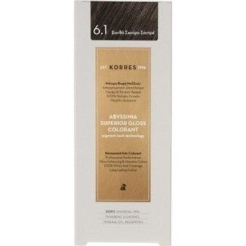 Korres Abyssinia Superior Gloss Colorant Βαφή Μαλλιών 6,1 Ξανθο Σκουρο Σαντρε