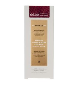 Korres Abyssinia Superior Gloss Colorant Βαφή Μαλλιών 66,66 Ξανθο σκουρο εντονο κοκκινο