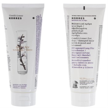 Korres Conditioner με Αμύγδαλο και Λινάρι για Ξηρά και Ταλαιπωρημένα Μαλλιά, 200ml