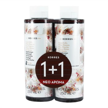 Korres Showergel White Blossom  Αφρόλουτρο Λευκά Άνθη 1+1 ΔΩΡΟ  2 x 250ml