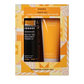 Korres Promo White Tea,Bergamot,Freesia Showergel 250ml & Body Milk 125ml