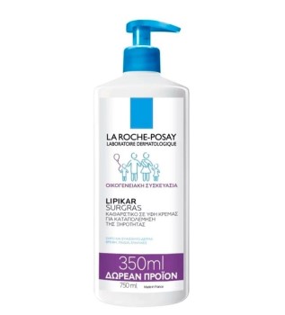 La Roche Posay Promo Lipikar Surgras, Καθαριστικό Κρεμοντούζ Αναπλήρωση Λιπιδίων 750ml