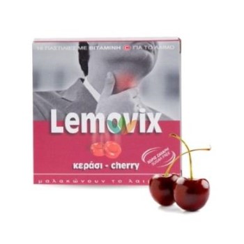 Lemovix Παστίλιες για το Λαιμό με Γεύση Κεράσι 16τμχ