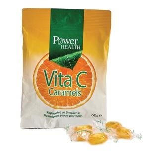 Power Health Vita C Caramels, Καραμέλες με βιταμίνη C με γεύση Μανταρίνι, 60gr