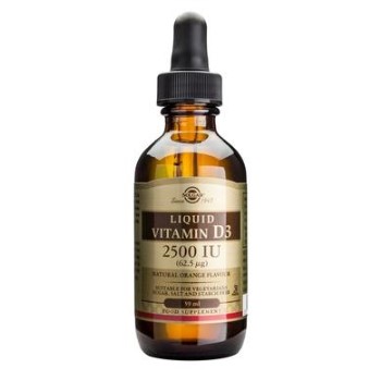 Solgar Vitamin D3 2500 IU Liquid, Γερά Όστα, Ανοσοποιητικό, νευρικό Σύστημα 59ml