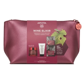APIVITA Set Wine Elixir Αντιρυτιδική Κρέμα για Σύσφιξη & Lifting Πλούσια Υφή 50ml
