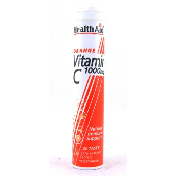 Health Aid Vitamin C 1000mg Δισκία Με Υψηλή Περιεκτικότητα Σε Βιταμίνη C Πορτοκάλι 20Δισκία