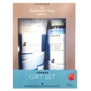 Korres Gift Set, Αμπέλι Σαντορίνης Γαλάκτωμα Σώματος 200ml & Αφρόλουτρο 250ml