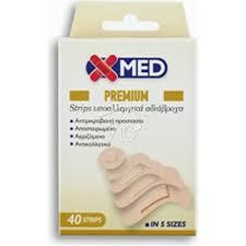 X-med premium strips x40 in 5 sizes