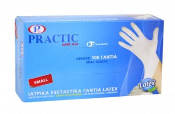 Practic Latex Γαντια Small 100τμχ