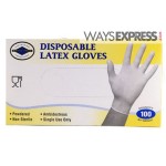 Disposable latex gloves powdered x 100 Xlarge