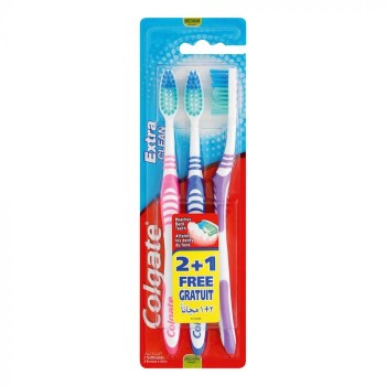 Colgate Extra Clean 2+1 Medium Οδοντόβουρτσα