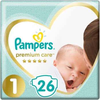 Pampers Premium Care Πάνες Μέγεθος 1 (2-5 κg) 26 Πάνες