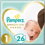 Pampers Premium Care Πάνες Μέγεθος 1 (2-5 κg) 26 Πάνες