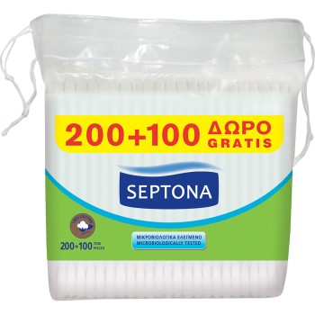 Septona Ωτοκαθαριστές Με Οργανικό Βαμβάκι 200 Τεμάχια 100 δωρο
