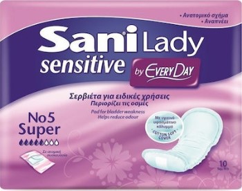 Sani Lady Sensitive Every day Super  No 5 Normal 10τεμ