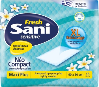 Sani Sensitive Maxi Plus Fresh 82 x 60 cm 15τμχ