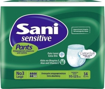 Sani Sensitive Pants Large No3 14τμχ