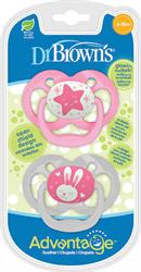 DR BROWN'S ΠΙΠΙΛΑ ΝΥΧΤΟΣ ADVANTAGE ΚΟΡΙΤΣΙ, ΕΠΙΠΕΔΟ 2, 6-12 ΜΗΝΩΝ (2 ΤΕΜ.)