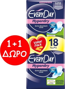 Every Day Hyperdry Ultra Plus Super 2 x 18 τμχ