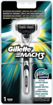 Gillette Mach 3 Ξυριστική Μηχανή 1 Τεμάχιο + 1 Ανταλλακτικό
