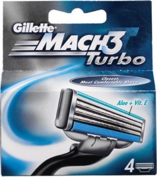 Gillette Mach3 Turbo Ανταλλακτικά ( 4 τεμάχια )