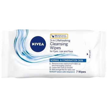 Nivea Αναζωογονητικά Μαντηλάκια Καθαρισμού Για Κανονική - Μεικτή Επιδερμίδα 7 Τεμάχια