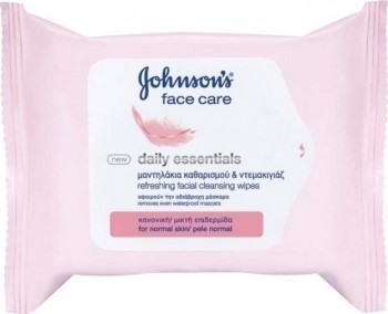 Johnson & Johnson Daily Essentials Μαντηλάκια Καθαρισμού & Ντεμακιγιάζ 25τμχ
