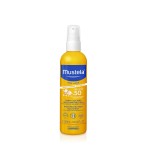 Mustela Bebe High Protection Sun Spray Spf50 Βρεφικό Αντηλιακό Γαλάκτωμα Προσώπου Σώματος Υψηλής Προστασίας 200ml