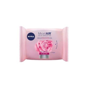 Nivea Micellair Professional Μαντηλάκια Ντεμακιγιάζ Με Ροδόνερο 25 Τεμάχια