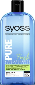 Syoss Pure Fresh για Κανονικά & Λιπαρά Μαλλιά 500ml