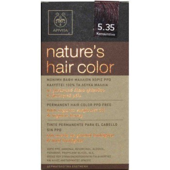 Apivita Nature's Hair color Μόνιμη Βαφή Μαλλιών 5.35 cappucino sticker 20%